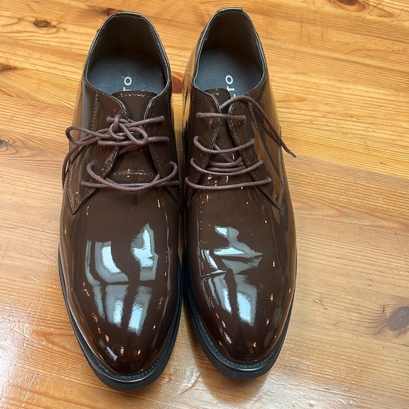 CALTO -  - 2.5 Inches Taller (Brown) - Patent  Formal Dress Shoes - Picture 2 of 10